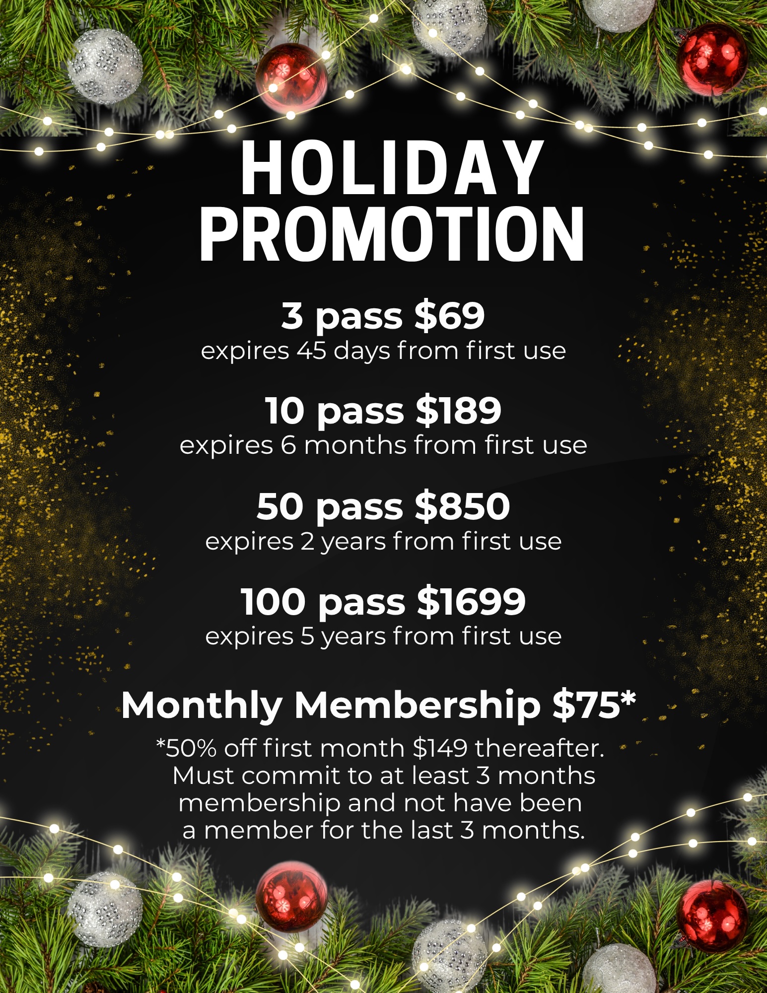Holiday Promo 2025 Seattle